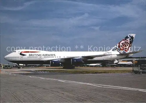 Flugzeuge Zivil British Airways Chelsey Rose colours Boeing 747 200 G BDXK Kat. Airplanes Avions