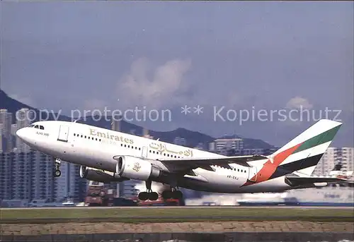 Flugzeuge Zivil Emirates A310 308 A6 EKJ c n 597 Kat. Airplanes Avions