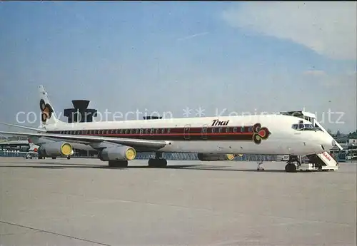 Flugzeuge Zivil Thai International DC 8 63 HS TGY Kat. Airplanes Avions