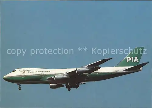 Flugzeuge Zivil PIA Pakistan International Boeing 747 240B  Kat. Airplanes Avions