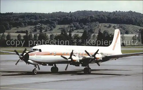 Flugzeuge Zivil Transair Sweden Douglas DC 7  Kat. Airplanes Avions