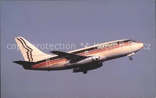 Flugzeuge Zivil Peoples Express B 737 N401PE Kat. Airplanes Avions