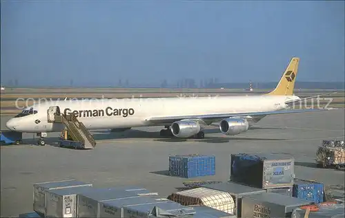 Flugzeuge Zivil German Cargo McDonnell Douglas DC 8 73 D ADUA Kat. Airplanes Avions