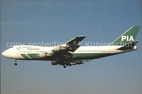 Flugzeuge Zivil P.I.A. Pakistan B 747 200 AP BCM C N 20802 Kat. Airplanes Avions