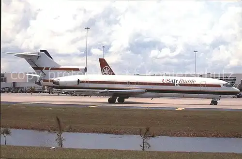 Flugzeuge Zivil US Air Shuttle Trump Shuttel colours Boeing 727 254 N916TS  Kat. Airplanes Avions