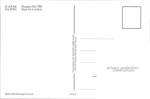 Flugzeuge Zivil Dan Air London Douglas DC 7BF G ATAB C n 45361 Kat. Airplanes Avions