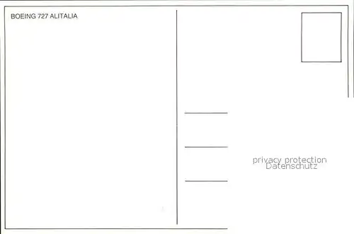 Flugzeuge Zivil Alitalia Boeing 727 Kat. Airplanes Avions