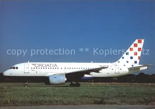 Flugzeuge Zivil Croatia Airlines A319 112 9A CTI c n 1029 Kat. Airplanes Avions
