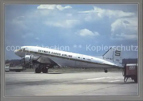 Flugzeuge Zivil Skyways Cargo Airline Douglas DC 3 C 47B 20 DK G APBC Kat. Airplanes Avions