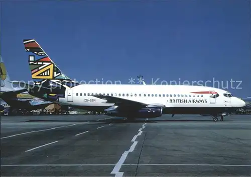 Flugzeuge Zivil British Airways Comair Martha Masanabo colours Boeing 737 200 ZS SBN  Kat. Airplanes Avions