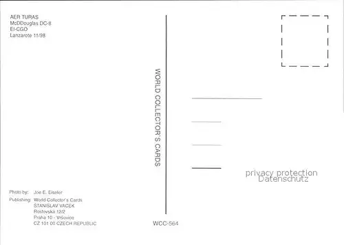 Flugzeuge Zivil Aer Turas McDDouglas DC 8 EI CGO  Kat. Airplanes Avions