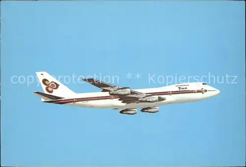 Flugzeuge Zivil Thai Airways International Boeing 747 2D7B HS TGA c n 21782 Kat. Airplanes Avions