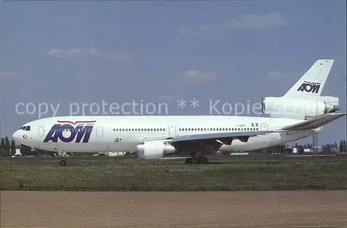 Flugzeuge Zivil AOM Air Outre Mer McDonnell Douglas DC 10 30 F GLMX  Kat. Airplanes Avions