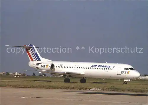 Flugzeuge Zivil Air France TAT Fokker 100 F GIOD  Kat. Airplanes Avions