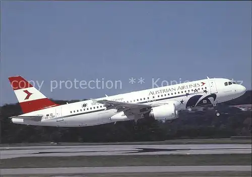 Flugzeuge Zivil Austrian Airlines Qualiflyer Group colours Airbus A320 214 OE LBP Kat. Airplanes Avions