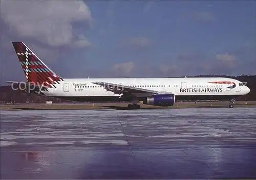 Flugzeuge Zivil British Airways Benyhone Tartan colours Boeing 767 336 ER G BNWF Kat. Airplanes Avions