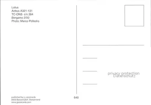 Flugzeuge Zivil Lotus Airbus A321 131 TC ONS c n 364 Kat. Airplanes Avions