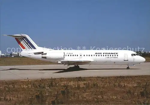 Flugzeuge Zivil Air Littoral Air France colours Fokker 70 F GLIX c n 11558 Kat. Airplanes Avions