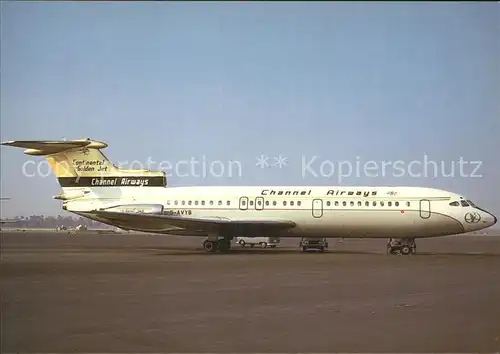 Flugzeuge Zivil Hawker Siddeley Trident 1E G AVYB Channel Airways  Kat. Airplanes Avions