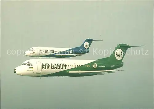 Flugzeuge Zivil Air Gabon Fokker F28 Mk2000 TR LST U Kat. Airplanes Avions