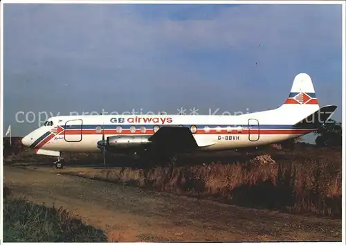 Flugzeuge Zivil GB Airways Vickers Viscount 807 c n 281 Kat. Airplanes Avions