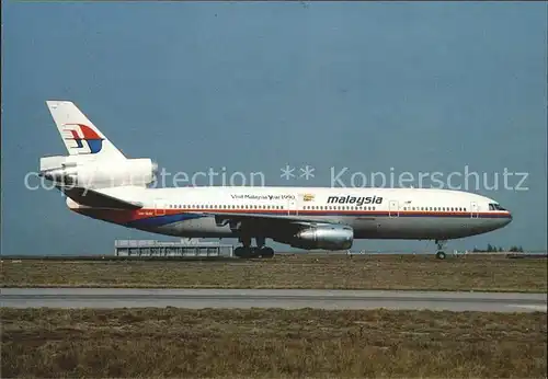 Flugzeuge Zivil Malaysia Airlines Douglas DC 10 30 9M MAV  Kat. Airplanes Avions