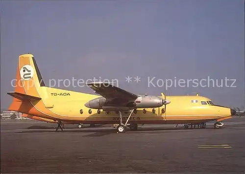 Flugzeuge Zivil Aviateca Fokker F27 MK 200 TG AOA Kat. Airplanes Avions
