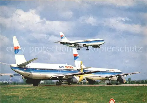 Flugzeuge Zivil Air Inter Bout de piste a Paris Orly  Kat. Airplanes Avions