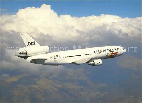 Flugzeuge Zivil SAS Scandinavian SAS DC 10 30  Kat. Airplanes Avions