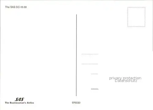 Flugzeuge Zivil SAS Scandinavian SAS DC 10 30  Kat. Airplanes Avions