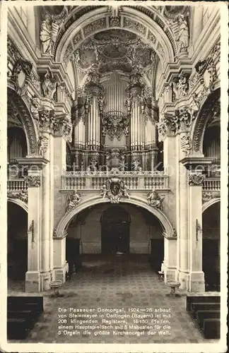 Kirchenorgel Passau Dom  Kat. Musik