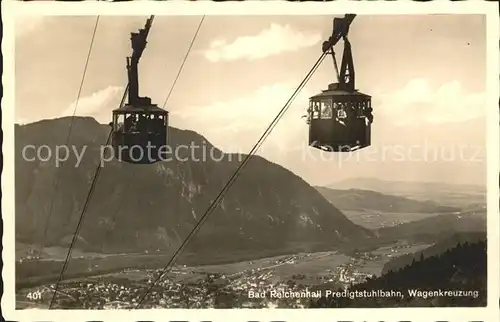 Seilbahn Predigtstuhl Bad Reichenhall Wagenkreuzung Kat. Bahnen