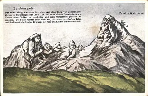 Berggesichter Familie Watzmann Berchtesgaden Kat. Berge