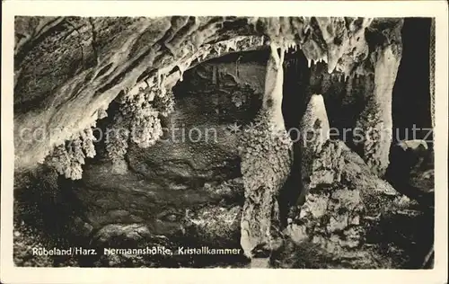 Hoehlen Caves Grottes Ruebeland Harz Hermannshoehle Kristallkammer  Kat. Berge