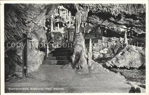 Hoehlen Caves Grottes Baumannshoehle Ruebeland Harz Waechter  Kat. Berge