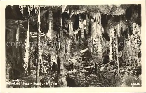 Hoehlen Caves Grottes Saeulenhalle Ruebeland Harz Baumannshoehle Kat. Berge