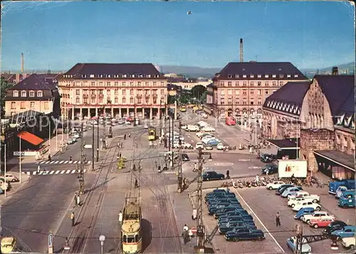 Strassenbahn Karlsruhe Bahnhofsplatz Kat. Strassenbahn