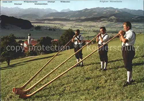 Alphorn Alphornblaeser Allgaeu Kat. Musik