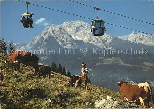 Seilbahn Jenner Watzmann Hochkalter Kuehe Kat. Bahnen