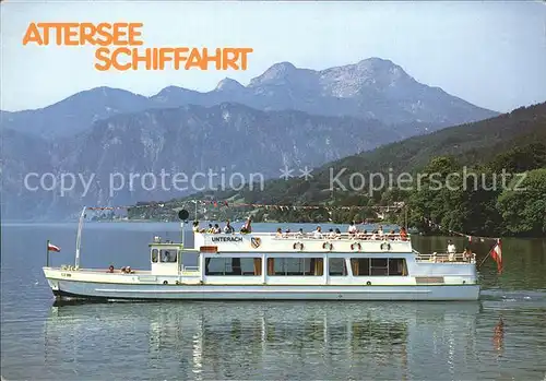 Motorschiffe Unterach Attersee Schifffahrt Salzkammergut Kat. Schiffe