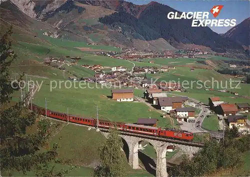 Eisenbahn Glacier Express Tujetsch Rueras Sedrun Kat. Eisenbahn