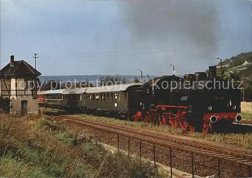 Lokomotive Dampf Personenzuglokomotive 38 1182 Deutsche Bahn Strecke Artern Naumburg Saale  Kat. Eisenbahn