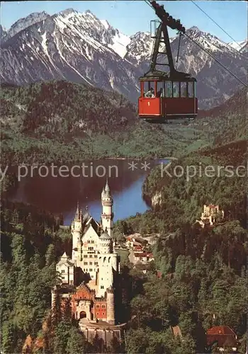 Seilbahn Tegelberg Schloss Neuschwanstein Hohenschwangau Alpsee Kat. Bahnen