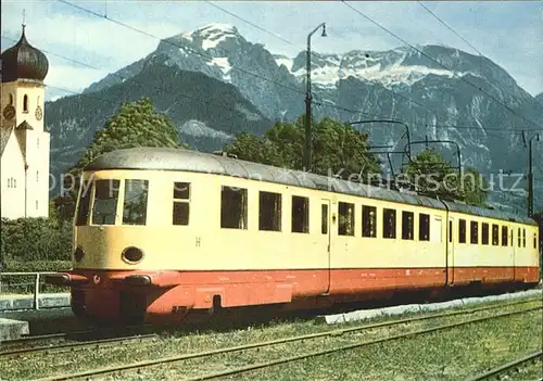 Eisenbahn Elektro Schnelltriebwagen el T 1900 Deutsche Reichsbahn Bahnhof Bischofswiesen  Kat. Eisenbahn