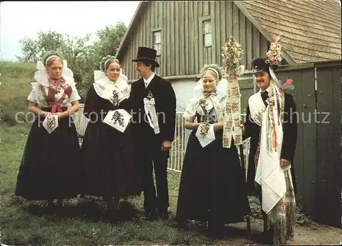 Trachten Sorbische Hochzeitstrachten Wolkenberg Spremberg Kat. Trachten