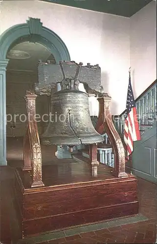 Kirchenglocken The Liberty Bell Independance Hall Philadelphia Kat. Gebaeude