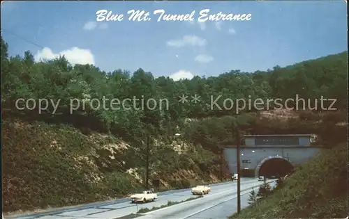 Autobahn Blue Mt. Tunnel Entrance Highway Pennsylvania Turnpike Kat. Autos