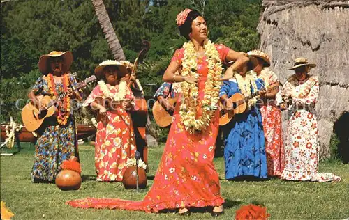 Tanz Taenzer Hula Hawaii Frauen Gitarren  / Tanz /