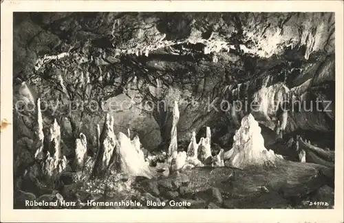 Hoehlen Caves Grottes Ruebeland Harz Hermannshoehle Blaue Grotte  Kat. Berge