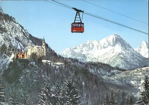 Seilbahn Tegelberg Schwangau Fuessen Schloss Neuschwanstein  Kat. Bahnen